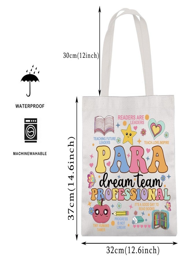 MAOFAED Paraprofessional Gift, Teacher Aide Gift, Para Appreciation Present, Paraprofessional Dream Team Tote Bag (dream team para) - Image 2