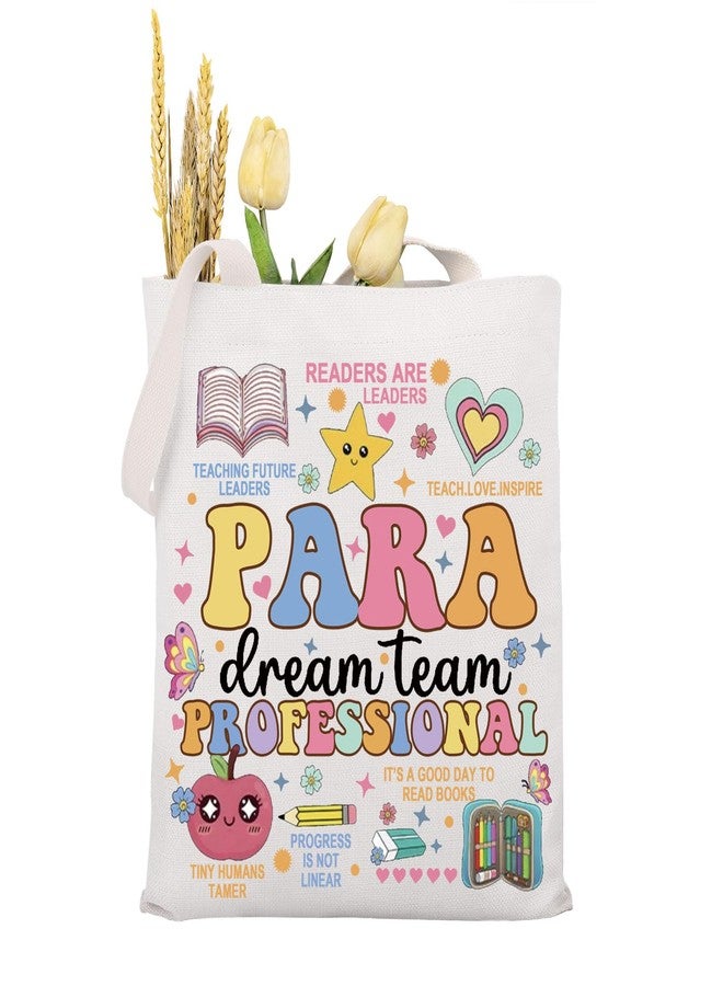 MAOFAED Paraprofessional Gift, Teacher Aide Gift, Para Appreciation Present, Paraprofessional Dream Team Tote Bag (dream team para) - Image 1