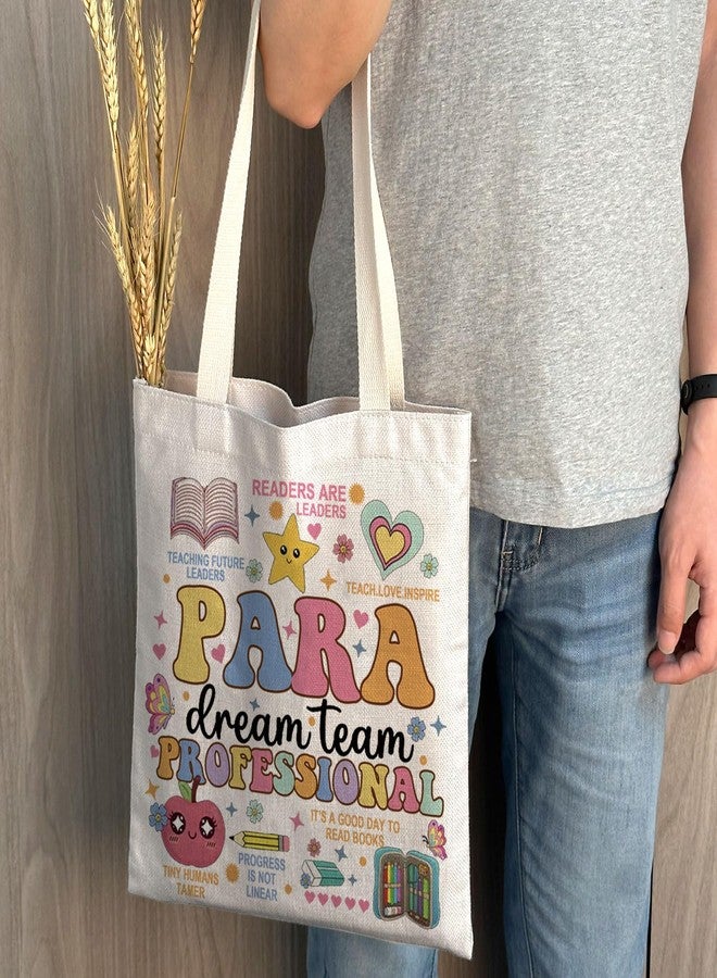 MAOFAED Paraprofessional Gift, Teacher Aide Gift, Para Appreciation Present, Paraprofessional Dream Team Tote Bag (dream team para) - Image 5
