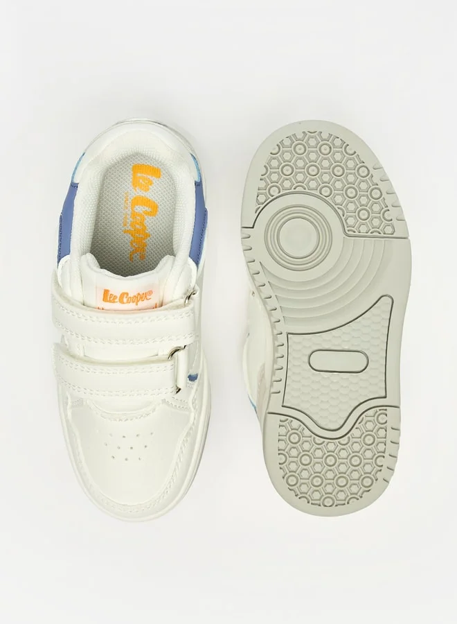 لي كوبر Boys Panelled Sneakers with Hook and Loop Closure