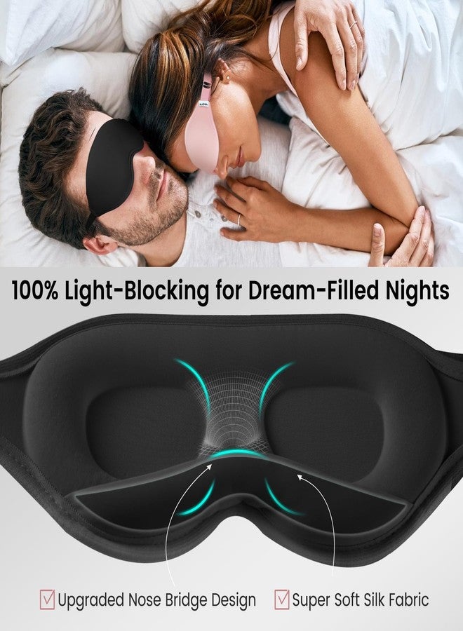 Audree Eye Mask for Sleeping - 3D Contoured 100% Sleep Mask Light Blocking | Eyemask for Women and Men, Zero Eye Pressure Night Blindfold | Soft Eye Cover - Image 3