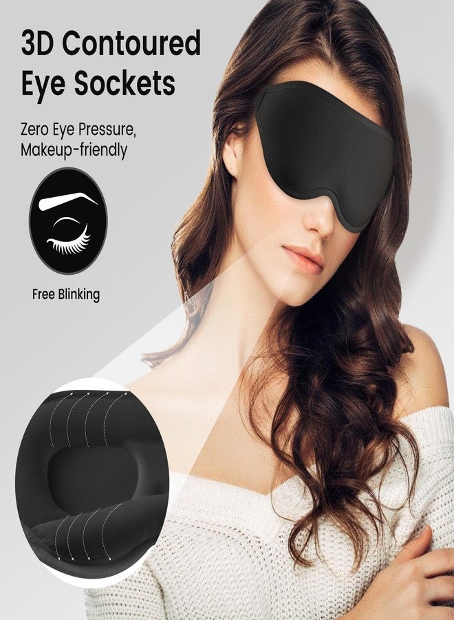 Audree Eye Mask for Sleeping - 3D Contoured 100% Sleep Mask Light Blocking | Eyemask for Women and Men, Zero Eye Pressure Night Blindfold | Soft Eye Cover - Image 2