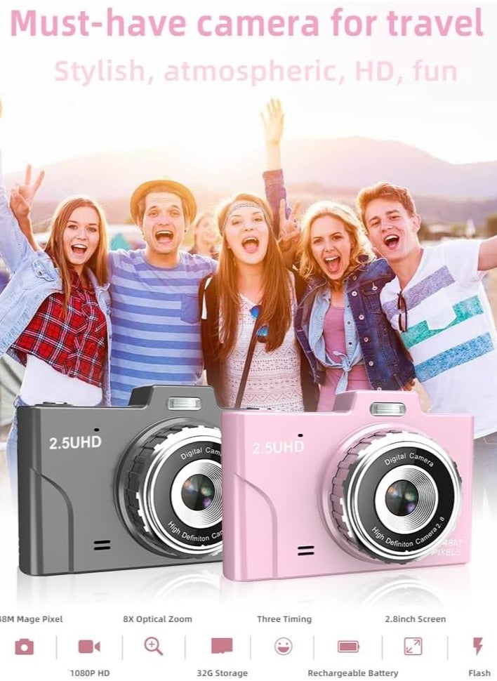 IqwiCam - Digital Camera, Kids Camera, Point and Shoot Digital Cameras  Compact Size Camera with 64GB Memory Card - Image 1