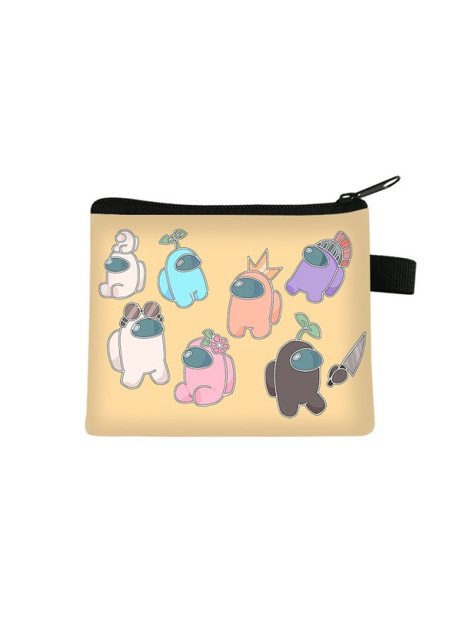 New Space Werewolf-themed Coin Purse, Large Capacity Storage Card Holder For Students, Children's Square Portable Mini Bag