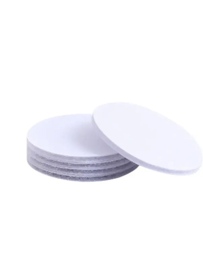 White Heavy Duty Adhesive Hook And Loop Dots 10pcs Double Sided Sticky Fasteners - Image 1