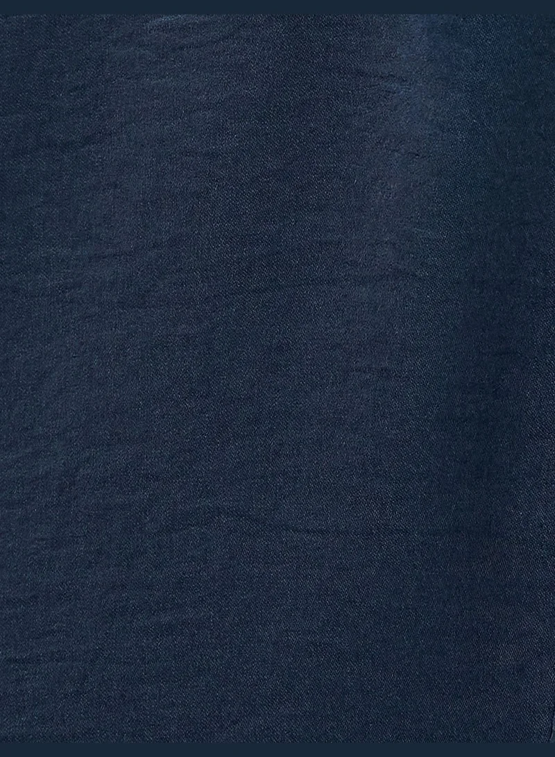 KOTON Oversized Belted Midi Shirt Dress