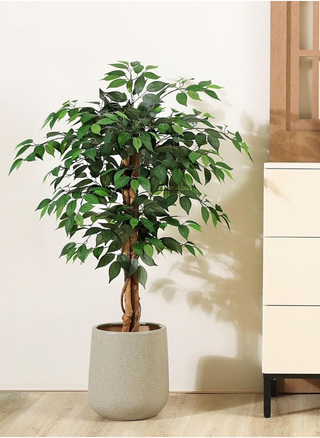 Bolivia's Artificial Ficus Tree ,Silk Fake Ficus Tree in Plastic Nursery Pot,Faux Plant for Office Home, Indoor Outdoor Decor,1Pack  - Image 4