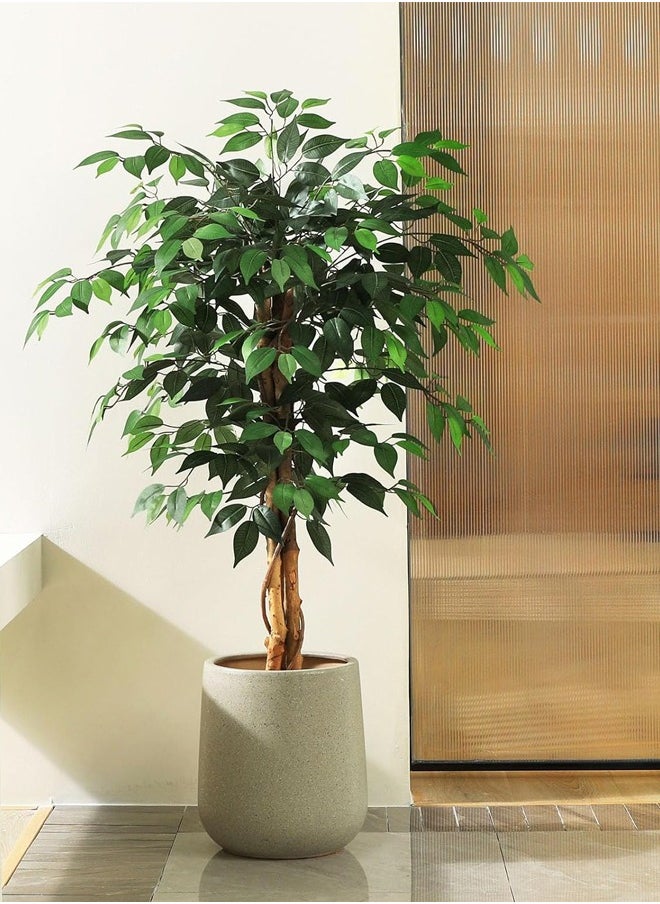 Bolivia's Artificial Ficus Tree ,Silk Fake Ficus Tree in Plastic Nursery Pot,Faux Plant for Office Home, Indoor Outdoor Decor,1Pack  - Image 2