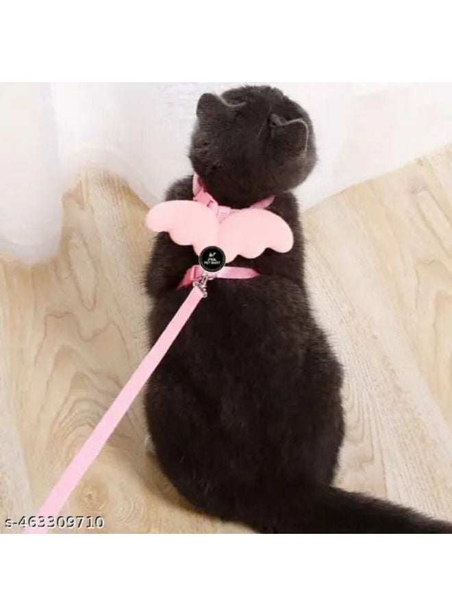 Cat Harness and Leash Set with Angel Wings