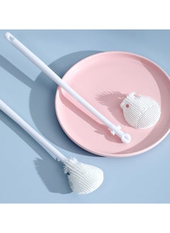 XFXINGFU baby bottle brush silicone cup brush cup long handle small brush household thermal insulated bottle no dead angle cleaning gadget  - Image 2