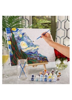 STRATEG DIY Paint By Numbers For Adults Kids Wolves Acrylic Wall Art For Home Office Calming Relaxation Color By Number Activity Kit Paint by Numbers Canvas For Beginners  - Image 5