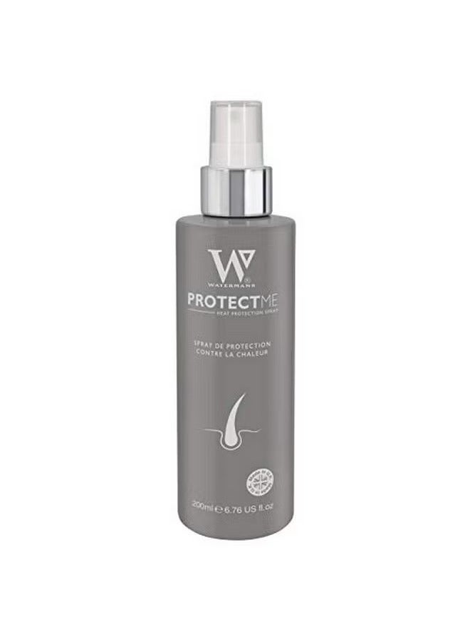Watermans Protect Me Best Heat Protection Spray Frizz Control And Color Protection All In 1. Heat Protectant For Hair For All Hair Tool And The Sun