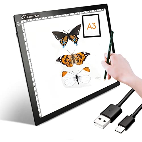 XIAOSTAR Light Box Drawing Pad A3, Tracing Board with Type-C Charge Cable and Brightness Adjustable for Artists, AnimationDrawing, Sketching, Animation, X-ray Viewing (A3-S) - Image 1
