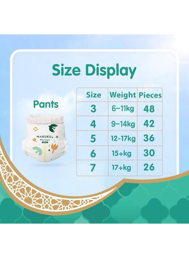 Makuku Premium Diapers ProCare Pant Style Disposable Diapers, Size 3, Medium, 6-11KG | 48 Pieces - Image 3