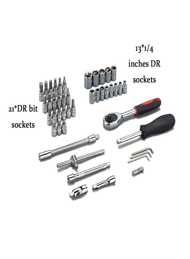 SAYKHUS مجموعة أدوات SAYKHUS المكونة من 46 قطعة، تتضمن مفتاح ربط بمقبس 1/4 بوصة - Image 2