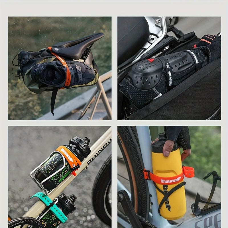 Orange Elastic Bike Motorcycle Luggage Tensile Fastener Tension Strap 600mm - Image 4