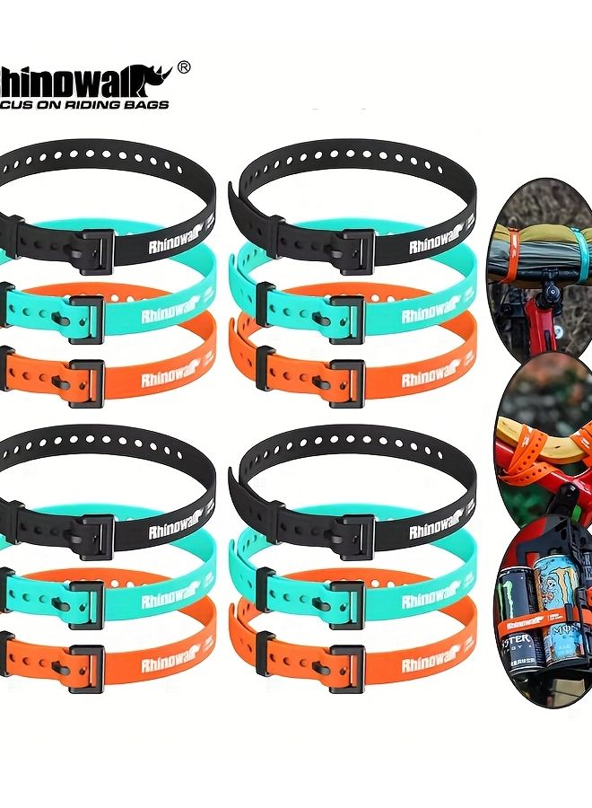 Orange Elastic Bike Motorcycle Luggage Tensile Fastener Tension Strap 600mm - Image 2