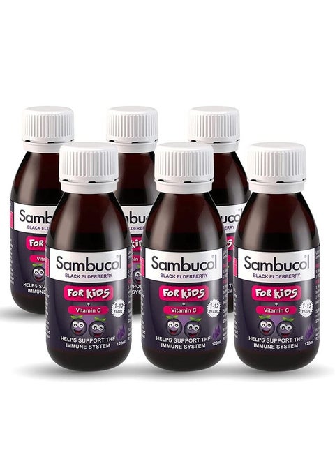 Kids Vitamin C Liquid Support Immune System 120ml Pack Of 6