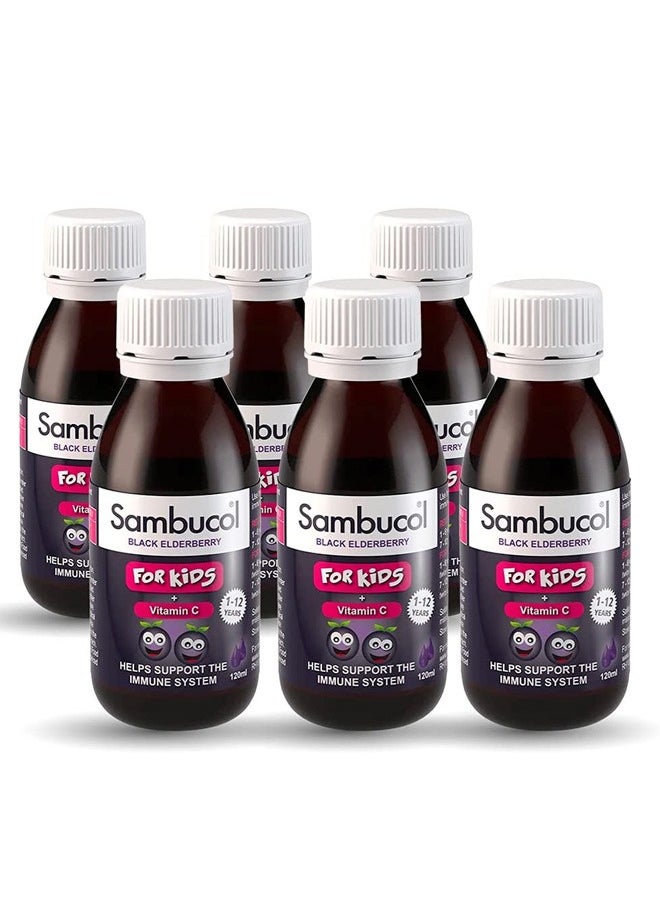 Sambucol - Kids Vitamin C Liquid Support Immune System 120ml Pack Of 6 - Image 1