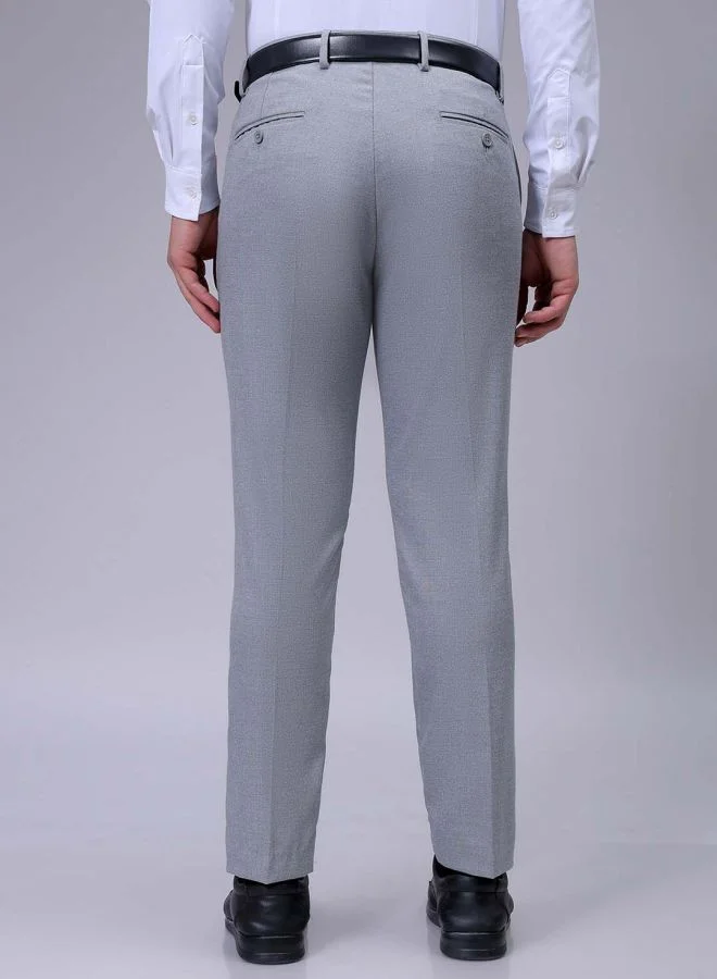 The Indian Garage Co Men Slim Checked Grey Trouser