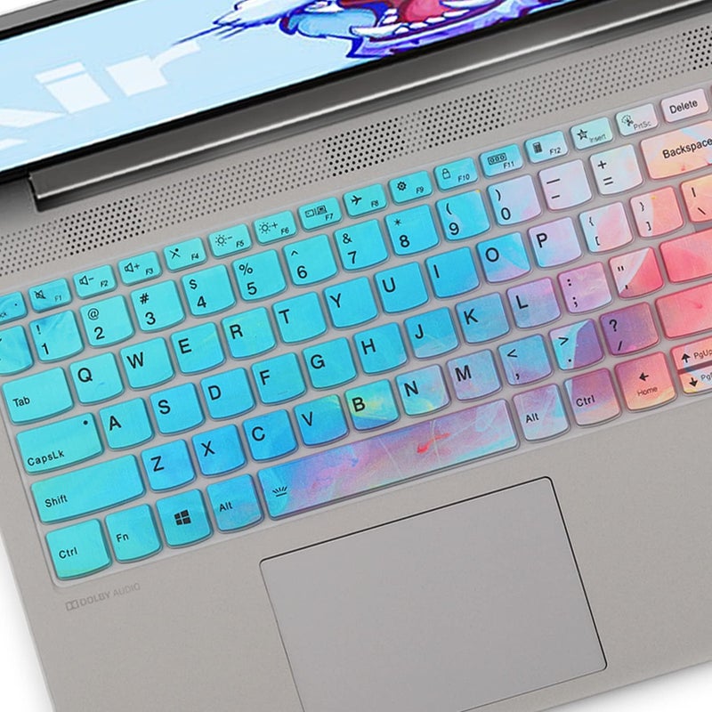 MUBUY-GOL غطاء لوحة المفاتيح لجهاز Lenovo Ideapad 5/Ideapad 5i/Ideapad 5 5i Pro مقاس 14"، Slim 7 Pro X 14 14.5"/Slim 7 Pro 14"، 2023 2022 Yoga 7i 9i/Ideapad 3 لابتوب مقاس 14 بوصة، Ideapad 5i 14، Lenovo Flex 5 14 2 في 1-CR - Image 4