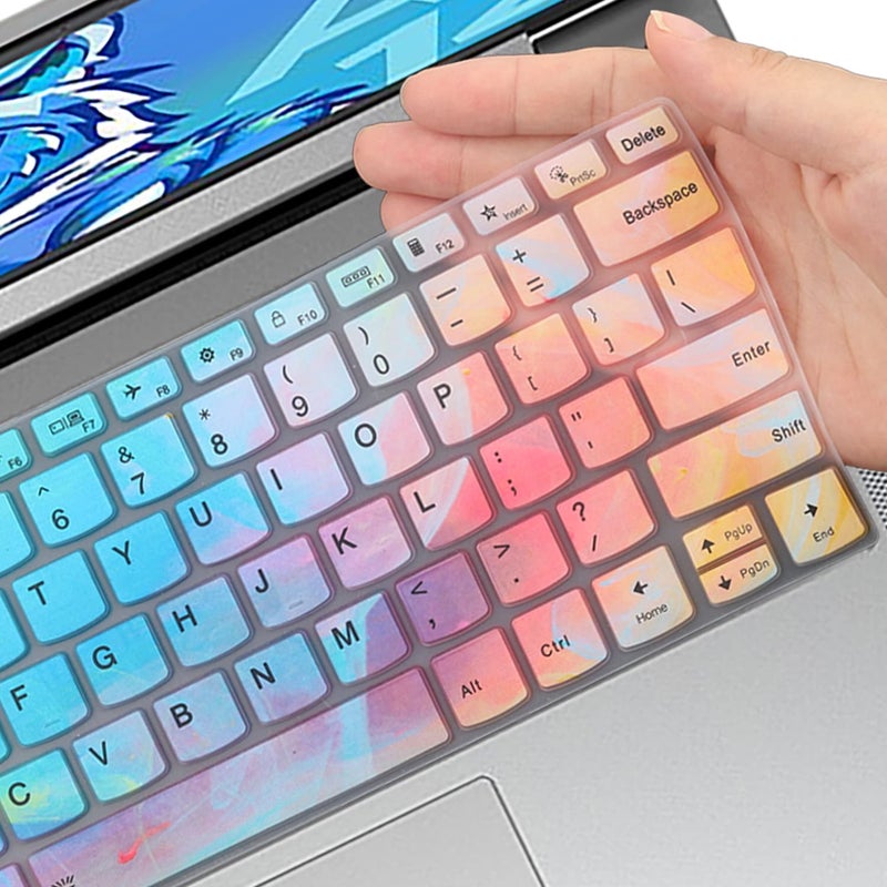 MUBUY-GOL غطاء لوحة المفاتيح لجهاز Lenovo Ideapad 5/Ideapad 5i/Ideapad 5 5i Pro مقاس 14"، Slim 7 Pro X 14 14.5"/Slim 7 Pro 14"، 2023 2022 Yoga 7i 9i/Ideapad 3 لابتوب مقاس 14 بوصة، Ideapad 5i 14، Lenovo Flex 5 14 2 في 1-CR - Image 5