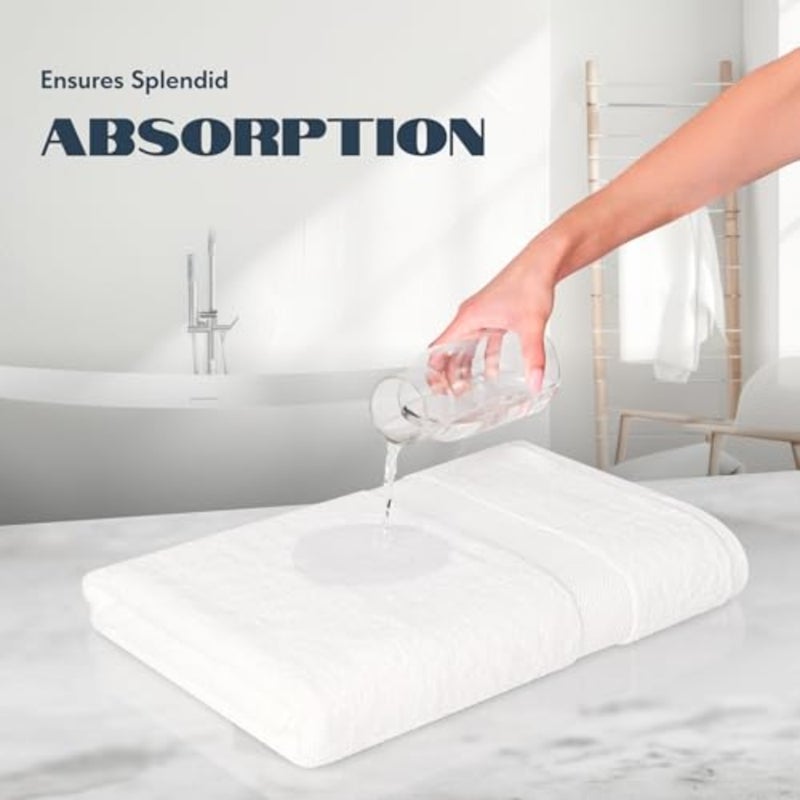 Luxury Bath Towels Large - Circlet Egyptian Cotton Highly Absorbent Hotel spa Collection Bathroom Towel 27x54 Inch Set of 4 - Image 4