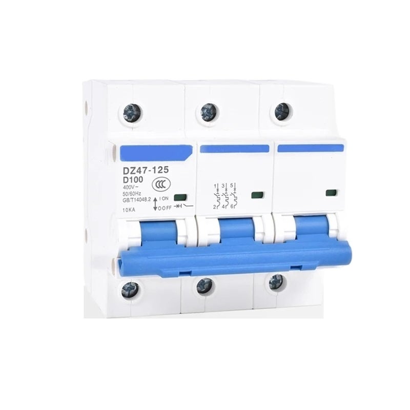 Circuit Breaker, DZ47-125 MCB 1-4Poles 63 80 100 125a Four Phases air Switch AC 230/400V 63-125amp(100a,1P) - Image 1
