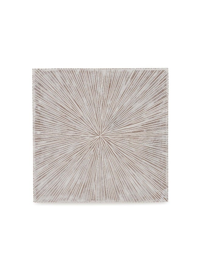 Pan Home Setia Starburst design Wood Wall Art 45x2.5x45cm- White - Image 2