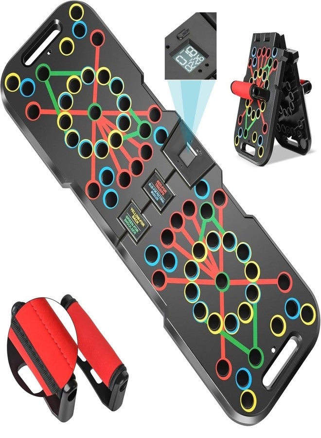 WeePro Push Up Board 60 in 1 with Smart Counter, Foldable Portable Home Gym System with Resistance Bands & Handles, Strength Training Equipment for Men & Women, Full Body Workout Kit - Image 1
