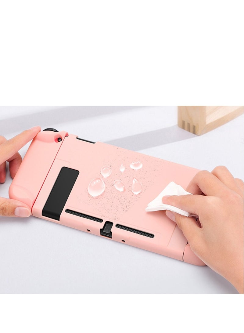 Captaintech Dockable Switch Protective Case Cover for Switch Joy Con Controllers with Glass Screen Protector, Anti Scratch ShockAbsorption Grip Cover Pink - Image 5