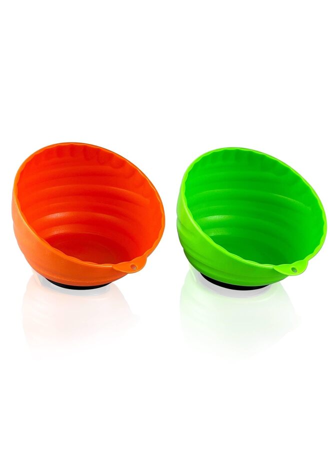 2-Piece Magnetic Nut Cup, Nuts and Bolts Organizer Set, 6 Inch Cup Diameter, Holds up to 5 lbs, Magnetic Bowls For Holding Nuts and Bolts, Small Parts, Pins, Tools - Image 4