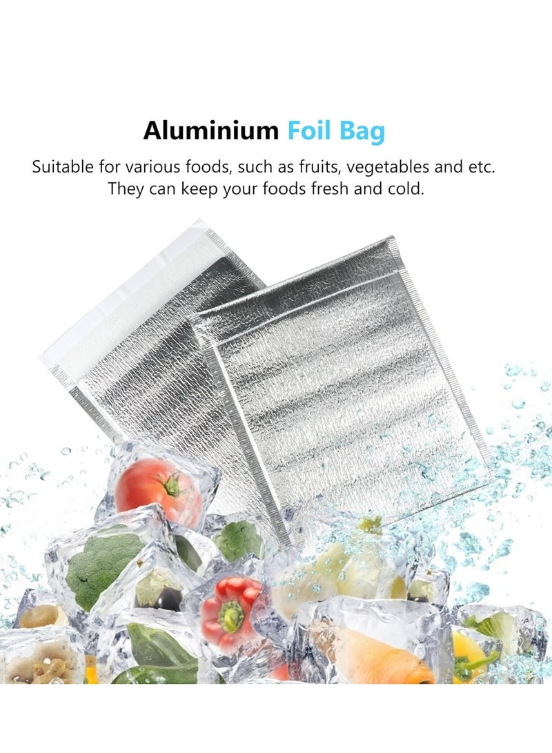 Oasisgalore 20 Pcs Reusable Thermal Insulation Bags for Lunch Boxes, Food, Fruit Deliveries, Waterproof Metalized Liners - Image 2