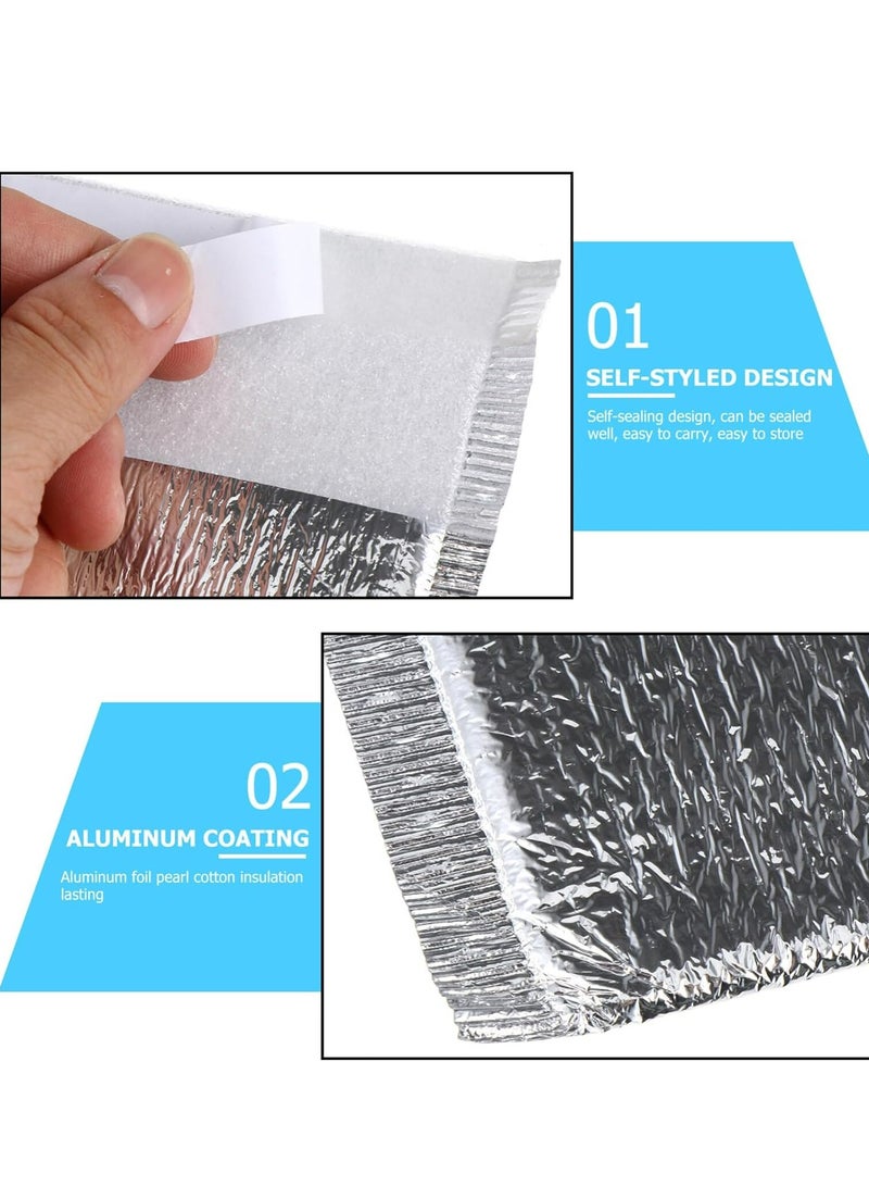 Oasisgalore 20 Pcs Reusable Thermal Insulation Bags for Lunch Boxes, Food, Fruit Deliveries, Waterproof Metalized Liners - Image 5