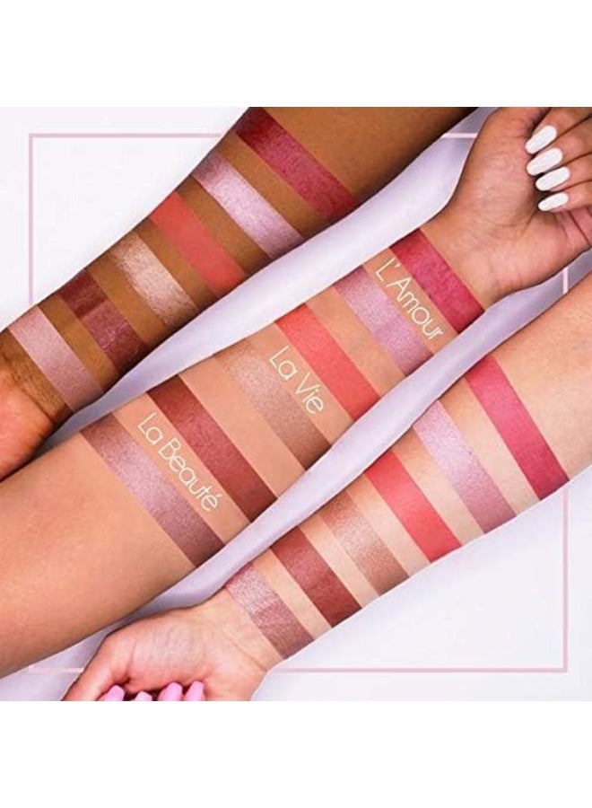 girlactik Usa. Cream Powder Blush & Cheek Tint Duo. Matte & Shimmer Finish. Lightweight, Pigmented, Buildable Coverage. -Glow Duo Blush, La Vie - Image 5