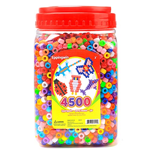 25 lb Wholesale Large Pony Beads 6x9 mm Bucket  Easy Storage Bulk Over 4500 Beads for Jewelry Making and Crafts