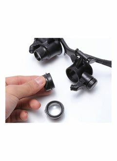 Y&D Glasses Magnifier, Headband Magnifying with LED Light, jewellers Loupe 4 Interchangeable Lenses 10X 15X 20X 25X, for Jewelry Eyeglass Watch Electronic Repair Tool  - Image 5