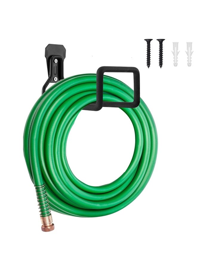 Sageme Hose Hanger  Heavy Duty Metal Hose Holder Wall Mount  Hook For Garden Hose Expandable Hose Hose Reel Water Hose Pocket Hose Flexable Hose Magic Hose  Black - Image 1