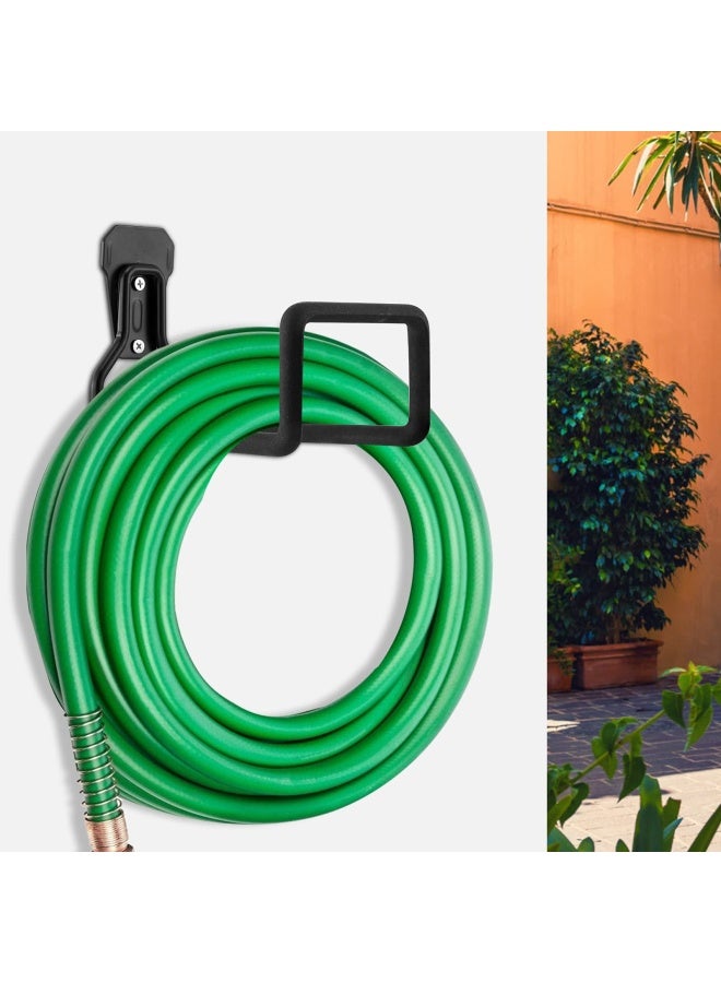 Sageme Hose Hanger  Heavy Duty Metal Hose Holder Wall Mount  Hook For Garden Hose Expandable Hose Hose Reel Water Hose Pocket Hose Flexable Hose Magic Hose  Black - Image 2