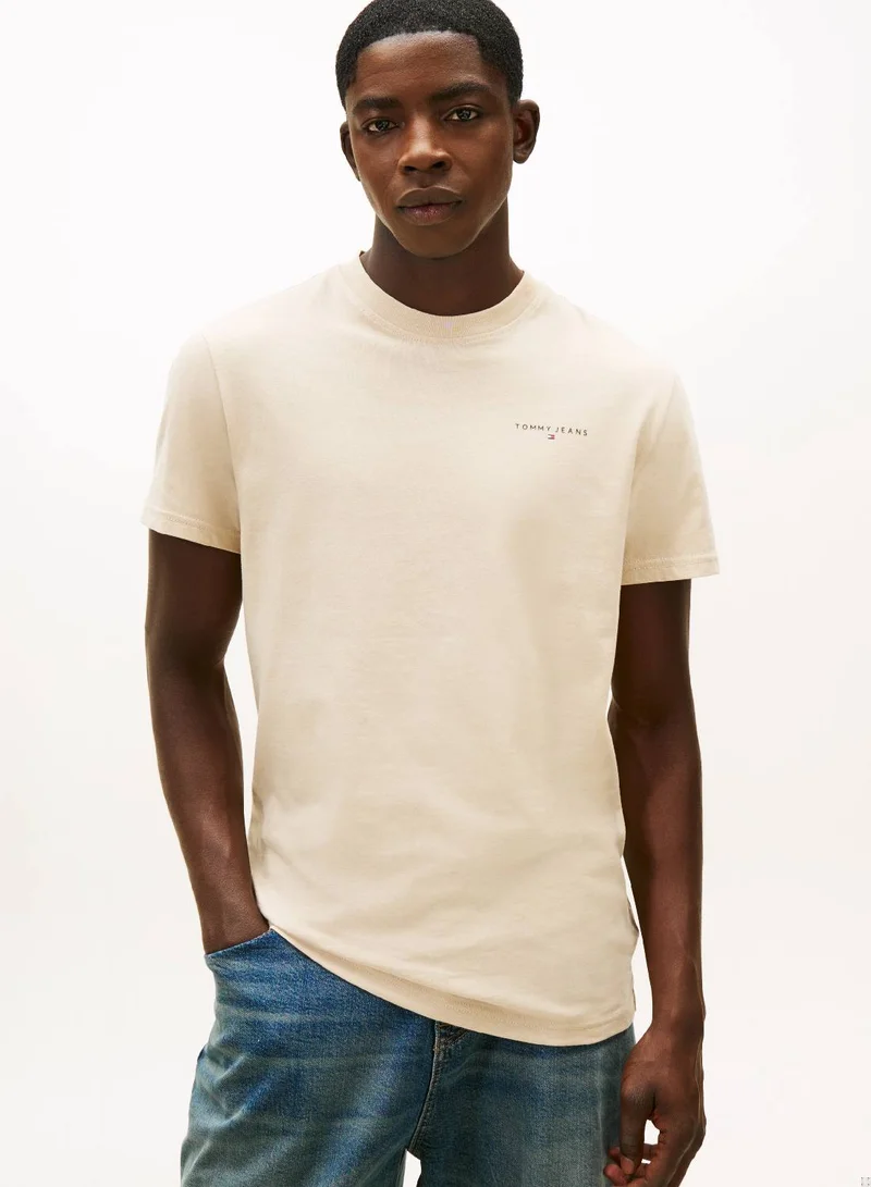 Linear Logo Slim Crew Neck T-Shirt