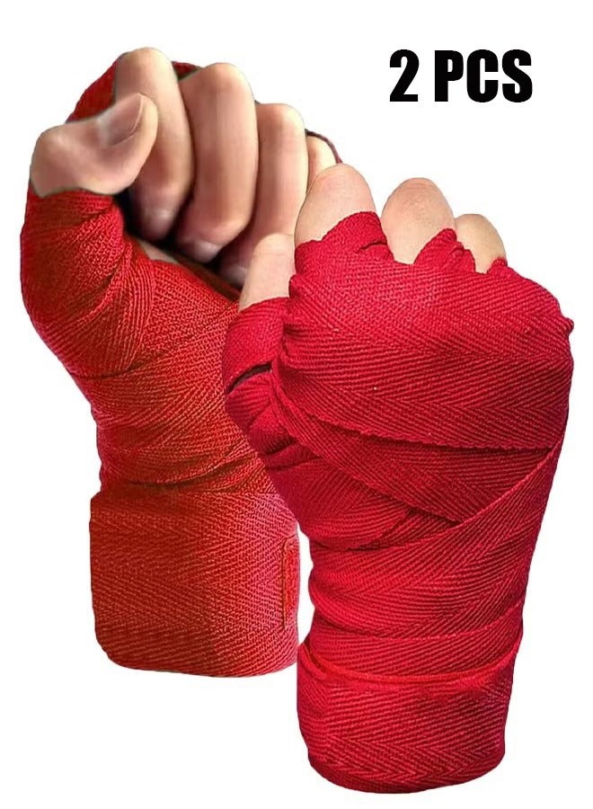 أخبار يلف يدوي الملاكمة الرياضي 3 أمتار قفازات ملاكمة داخلية لفات القتال لصالح MMA Kickboxing Muay Thai (2pcs)  - Image 1