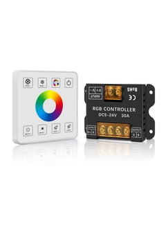 Wireless RF LED Wall Controller - Smart Touch Panel with RGB Dimmer, Compatible with DC 5-24V 30A 3528 2835 5050 RGB LED Strips - Sensitive Touch Control, Wall Mounted