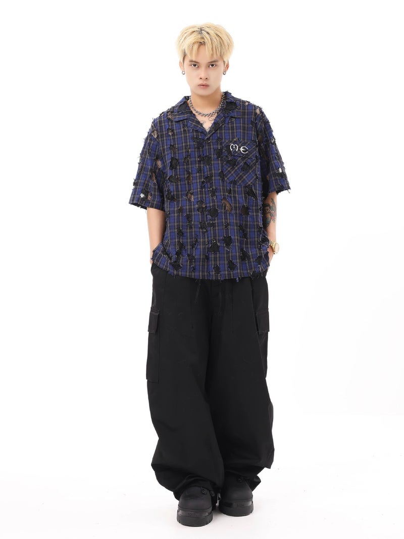Btsg American Retro Foot-Binding Hiphop Khaki Cargo Pants Hip-Hop Wide-Leg Floor-Mopping Paratrooper Casual Trendy Pants - Image 5