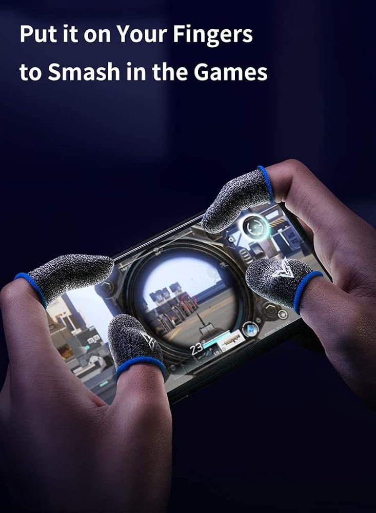 Wasp High Quality Gaming Finger Sleeves for Mobile Gaming Super Highly Sensitive WASP Feelers Smooth Operation Sweat Absorbing Odorless Breathable Seamless Finger Sleeve for PUBG and much other games play - Image 2