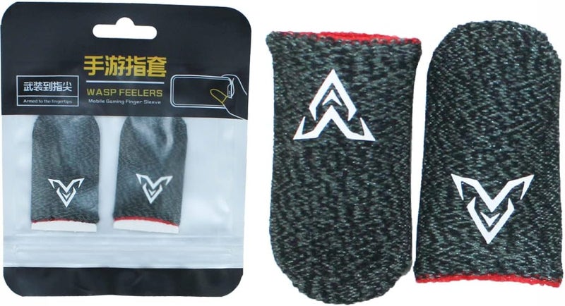 Wasp High Quality Gaming Finger Sleeves for Mobile Gaming Super Highly Sensitive WASP Feelers Smooth Operation Sweat Absorbing Odorless Breathable Seamless Finger Sleeve for PUBG and much other games play - Image 1