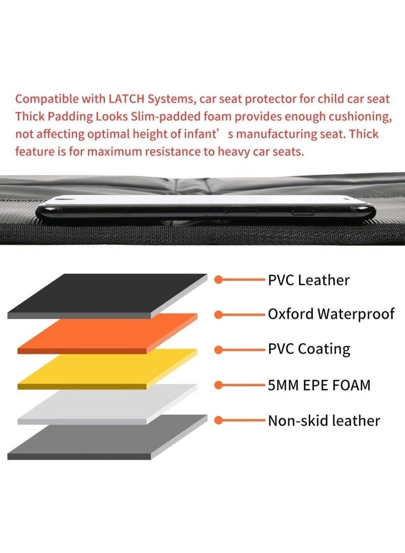 Dear Auto Car Seat Protector - Thick Padding - Durable, Waterproof Fabric, Leather Reinforced Corners Black - Image 5