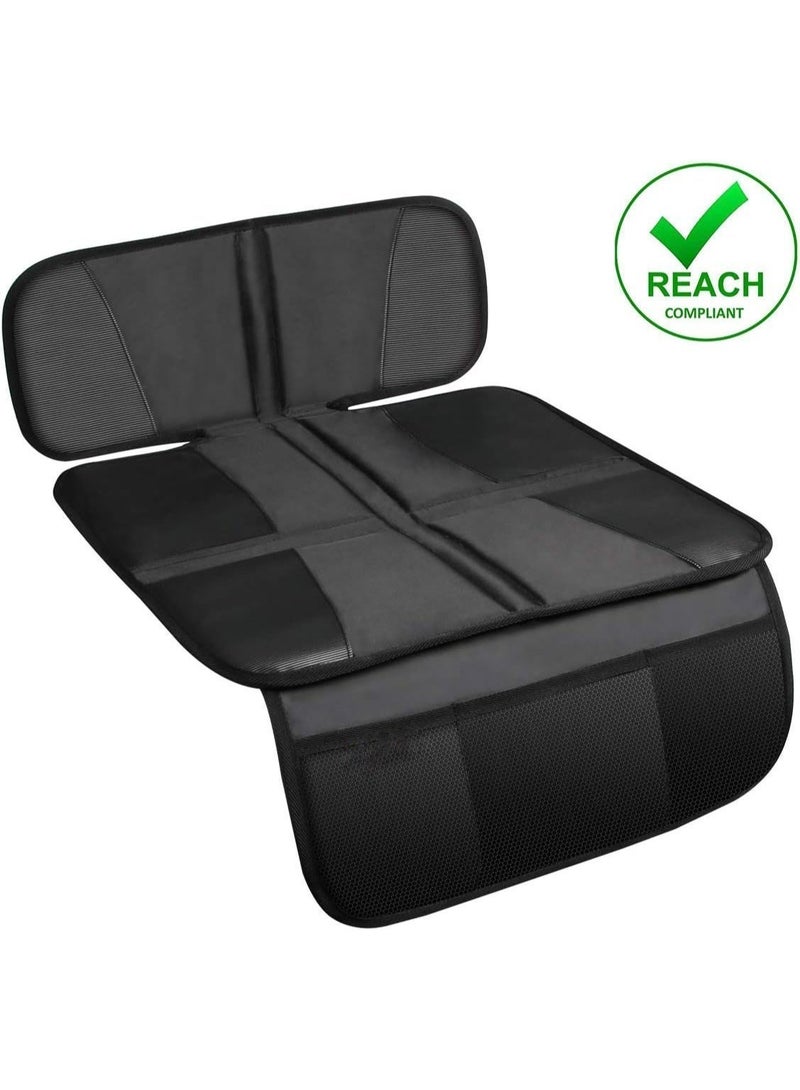 Dear Auto Car Seat Protector - Thick Padding - Durable, Waterproof Fabric, Leather Reinforced Corners Black - Image 2
