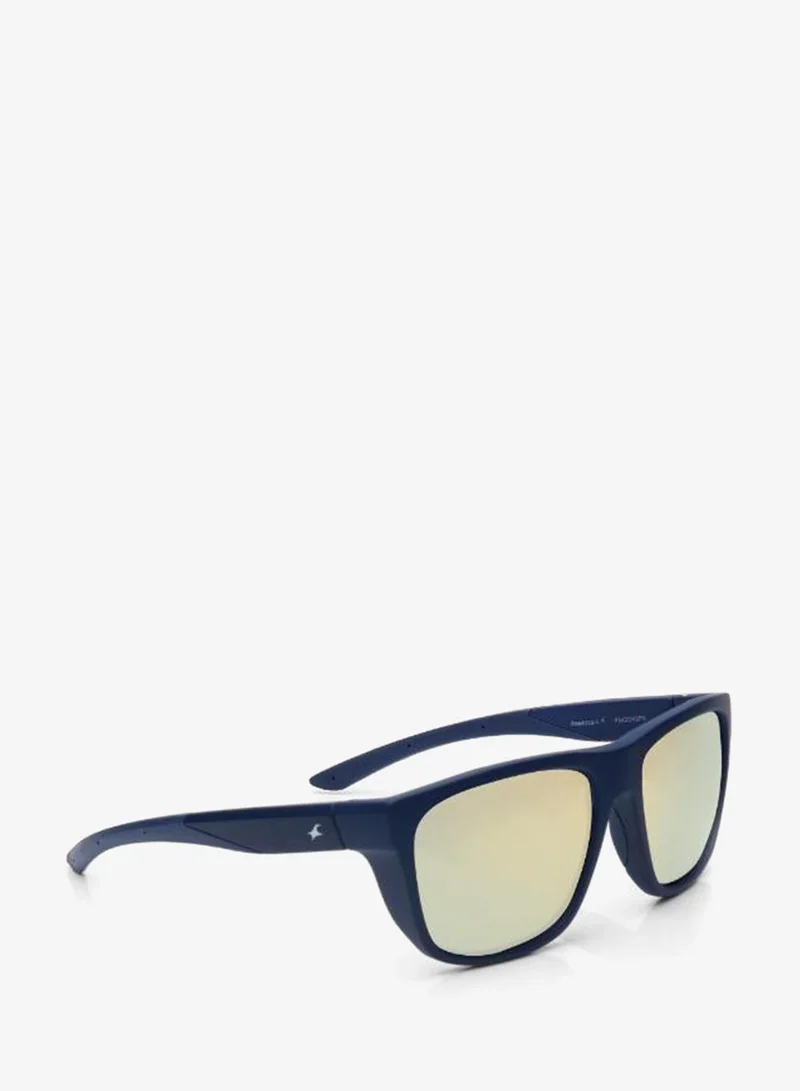 fastrack Polarized Sunglasses Blue Frame Orange Mirror Lens 60mm  - P543OR2PV