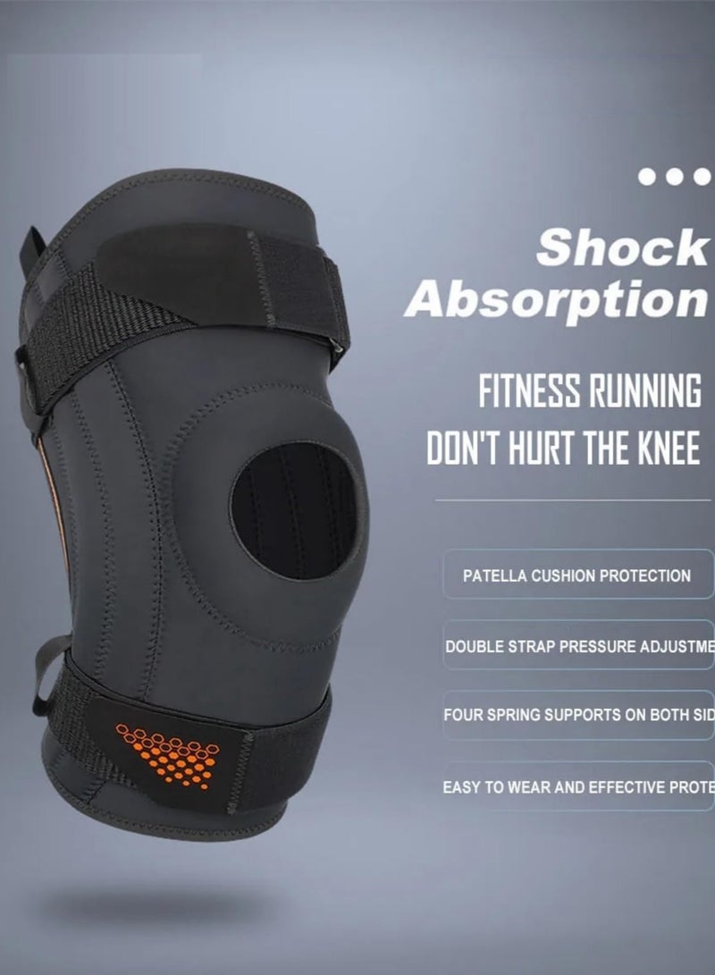 SYOSI Knee Brace, Knee Brace with Side Stabilizers, Open Patella Knee Support for Arthritis, Joint Pain, Meniscus Tear. Sports Knee Pads for Men Women Running, Basketball, Working Out, Volleyball  - Image 2