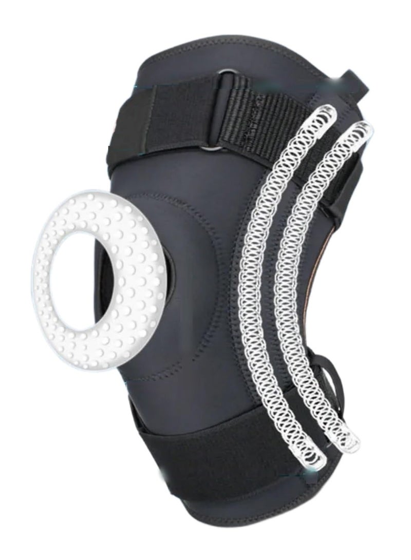 SYOSI Knee Brace, Knee Brace with Side Stabilizers, Open Patella Knee Support for Arthritis, Joint Pain, Meniscus Tear. Sports Knee Pads for Men Women Running, Basketball, Working Out, Volleyball  - Image 1
